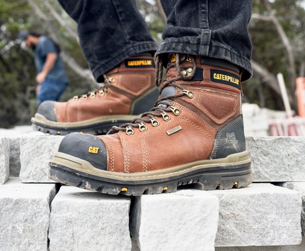 Beige Foncé Hauler 6 \chaussures De Chat De Botte De Travail à Bout Composite Imperméable Pour Hommes