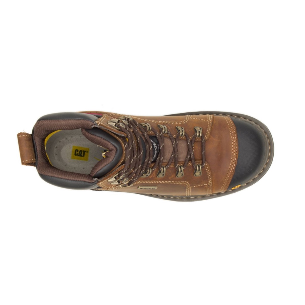 Beige Foncé Hauler 6 \chaussures De Chat De Botte De Travail à Bout Composite Imperméable Pour Hommes