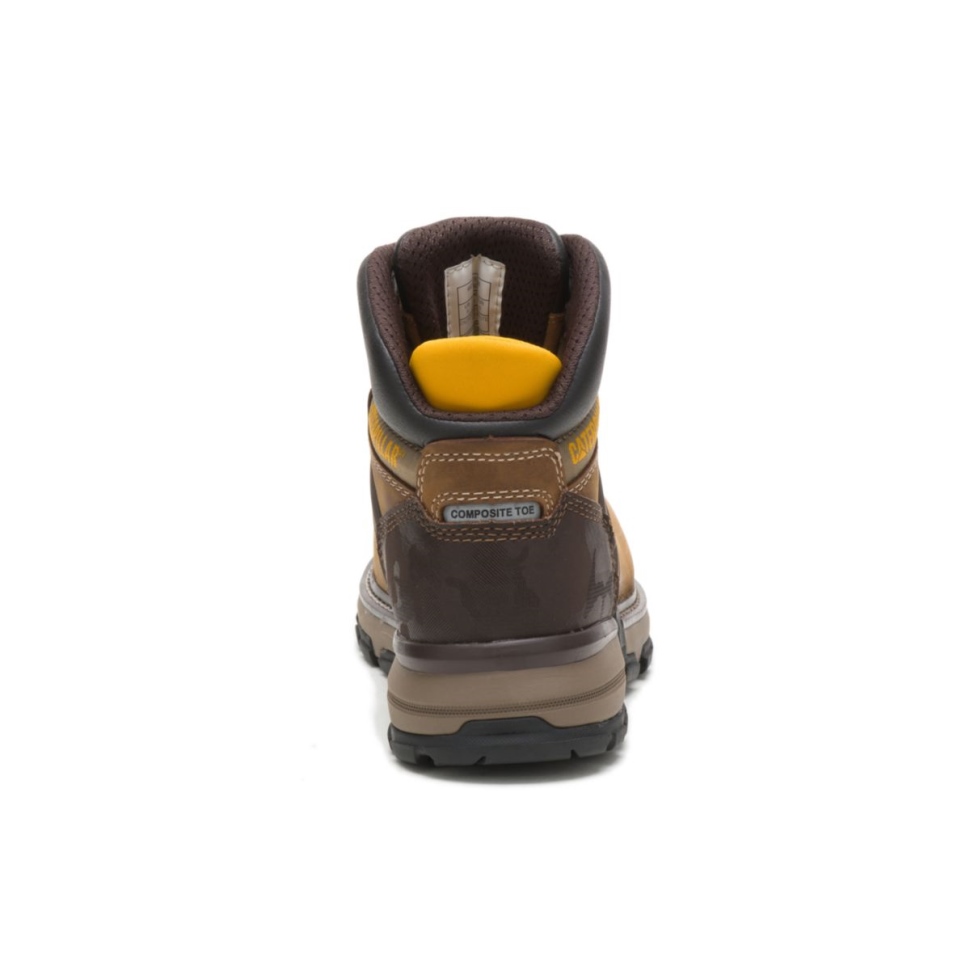 Beige Foncé Pelle Pour Hommes Superlite Imperméable à L\eau Bottes De Travail Chaussures De Chat
