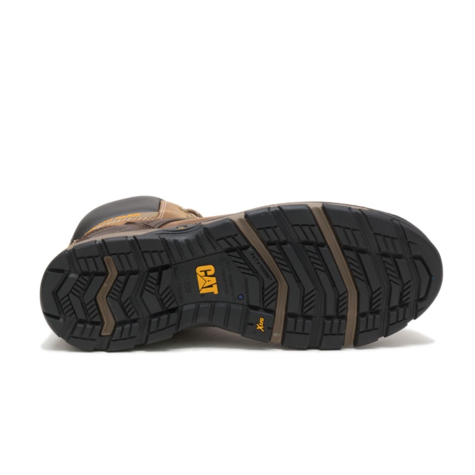 Beige Foncé Pelle Pour Hommes Superlite Imperméable à L\eau Bottes De Travail Chaussures De Chat