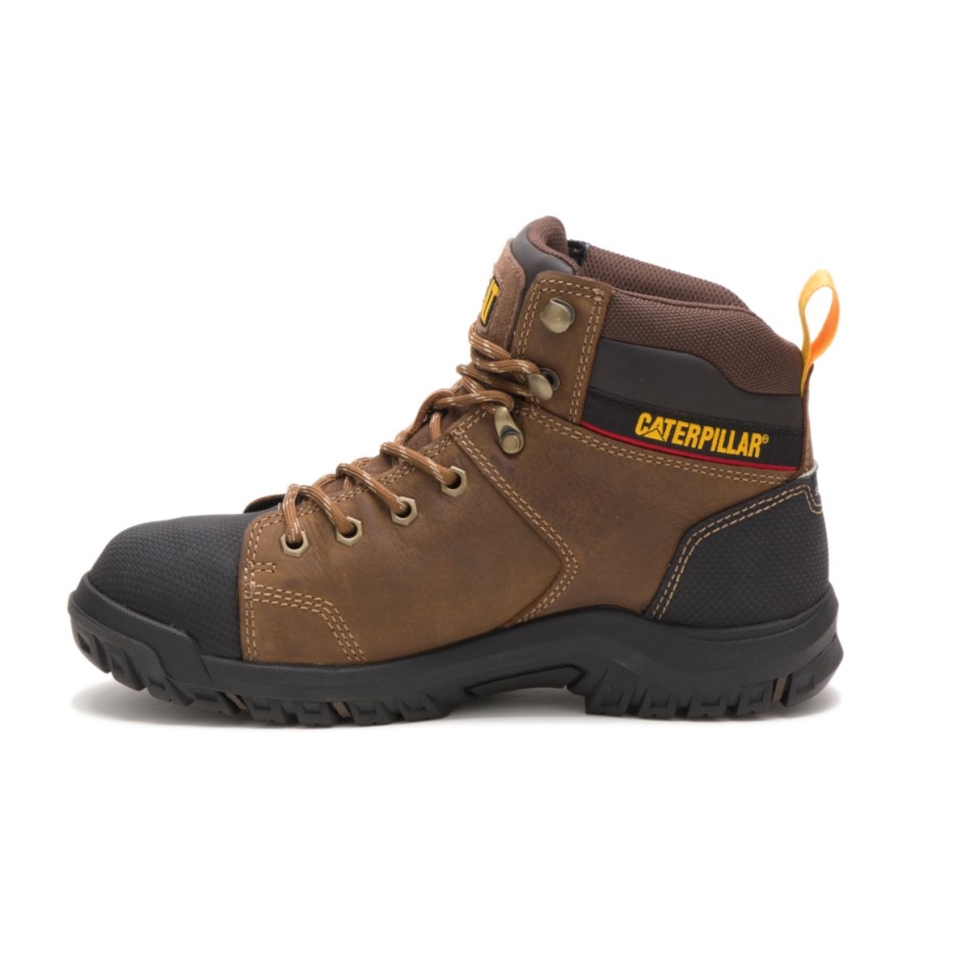 Botte De Travail En Acier à Bout En Acier Pour Femme Marron Véritable