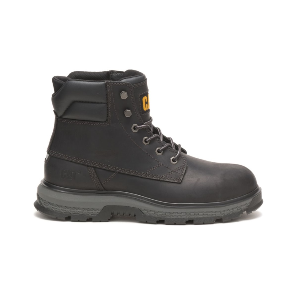 Botte De Travail En Alliage Noir Pour Hommes Exposition 6 chaussures De Chat