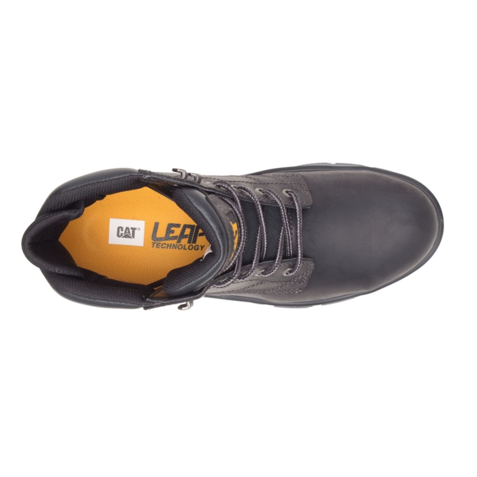 Botte De Travail En Alliage Noir Pour Hommes Exposition 6 \chaussures De Chat