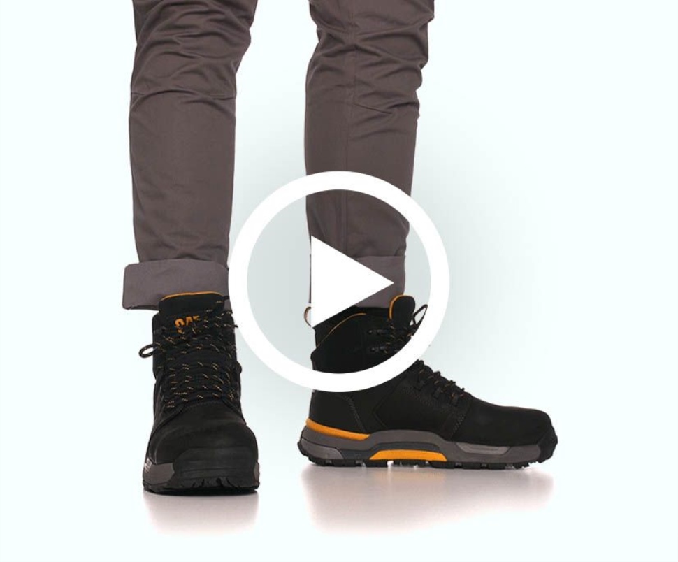 Botte De Travail Imperméable à L\eau Nano Orteil Bord De Chat Noir Pour Hommes Chaussures De Chat