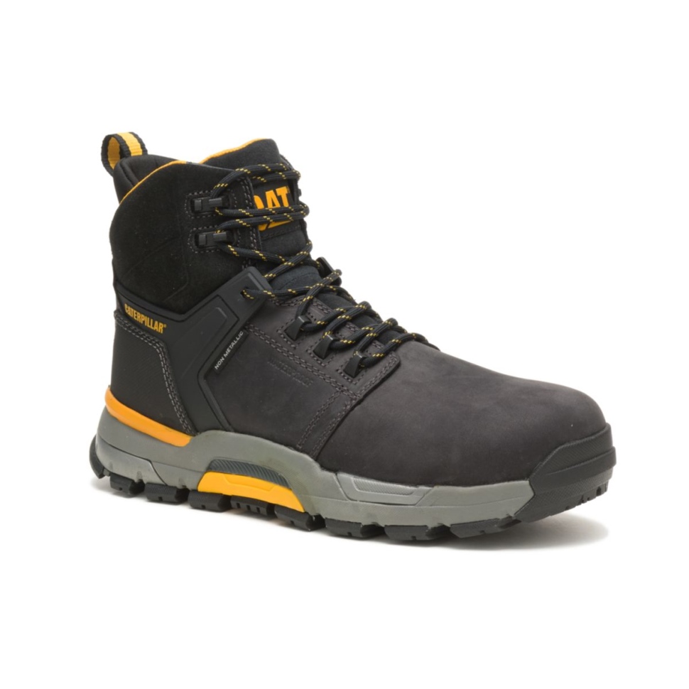 Botte De Travail Imperméable à L\eau Nano Orteil Bord De Chat Noir Pour Hommes Chaussures De Chat