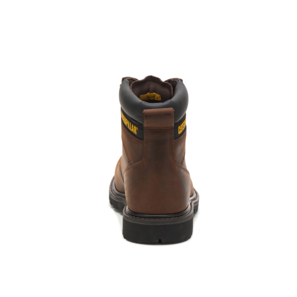 Botte De Travail Marron Foncé Pour Homme Avec Bout En Acier