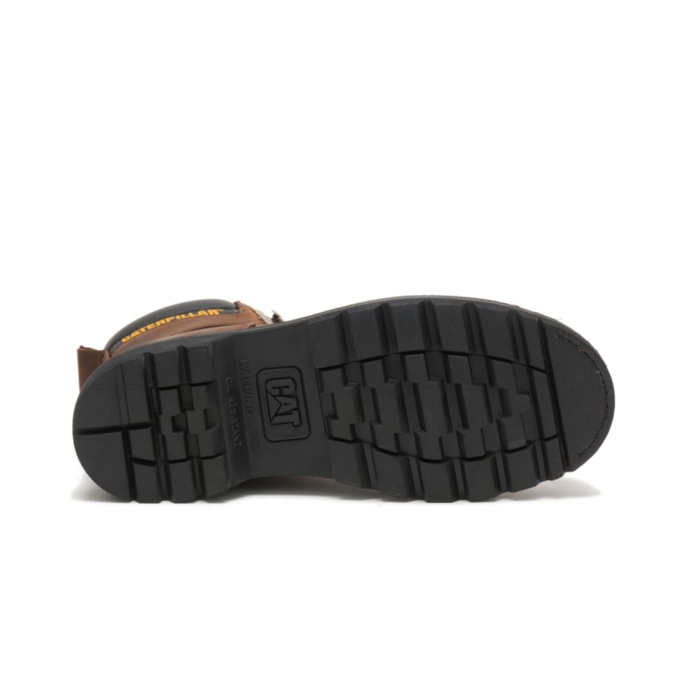 Botte De Travail Marron Foncé Pour Homme Avec Bout En Acier