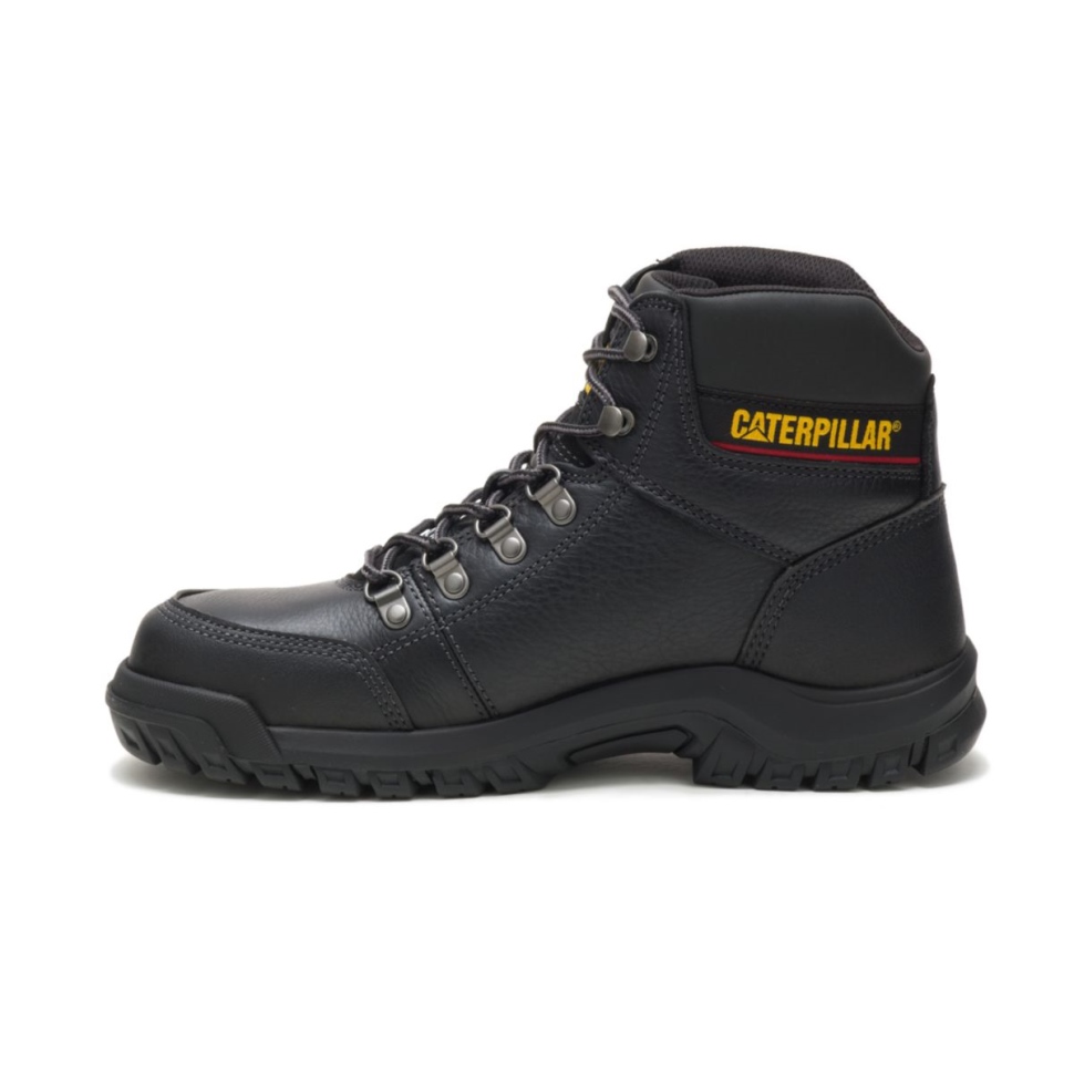 Botte De Travail à Bout En Acier Noir Pour Hommes Chaussures De Chat