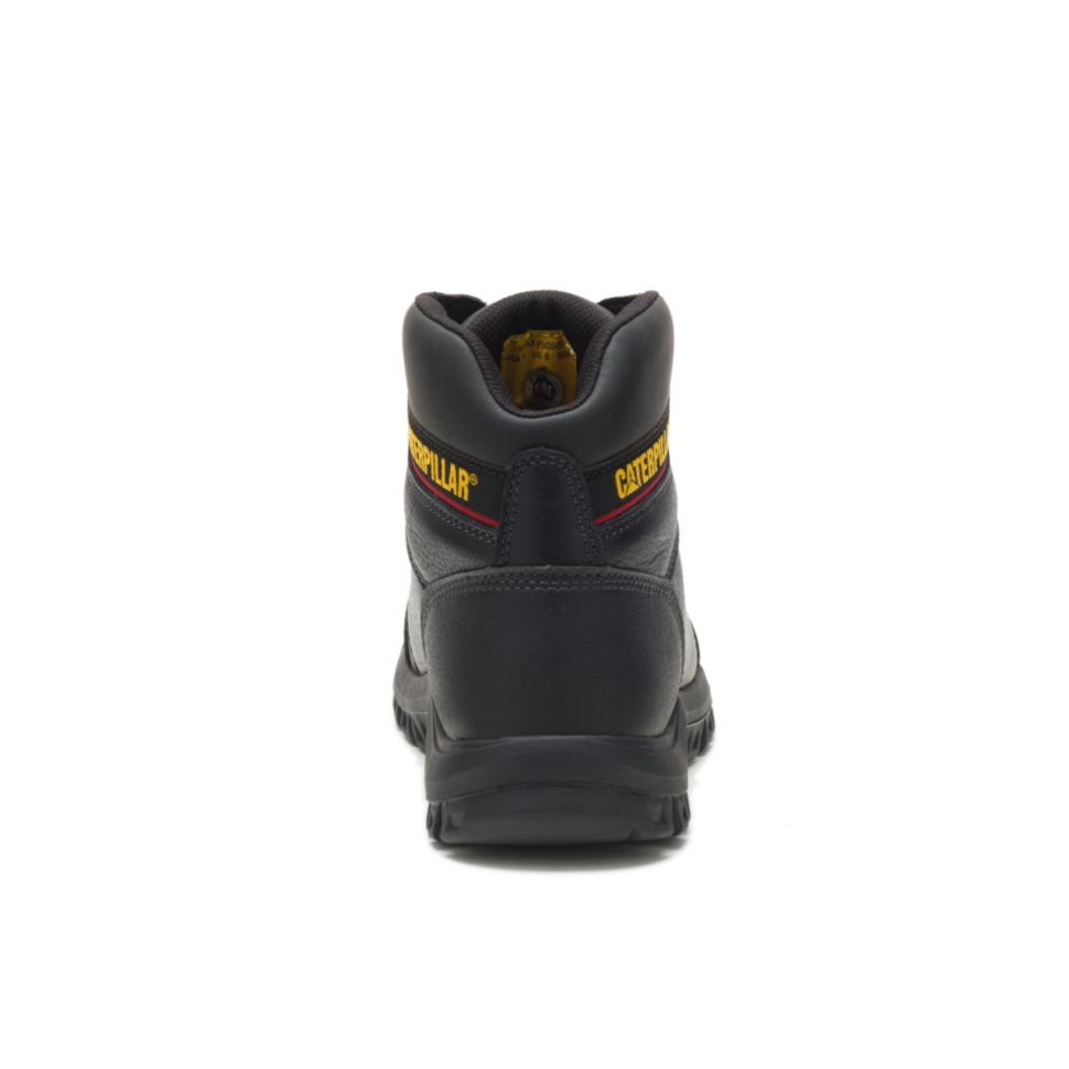 Botte De Travail à Bout En Acier Noir Pour Hommes Chaussures De Chat