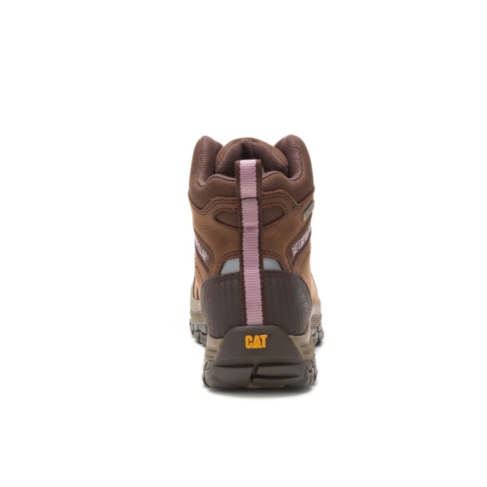 Bottes De Travail Imperméables à Bout Composite Imperméables Pour Femmes Marron Chaussures De Chat