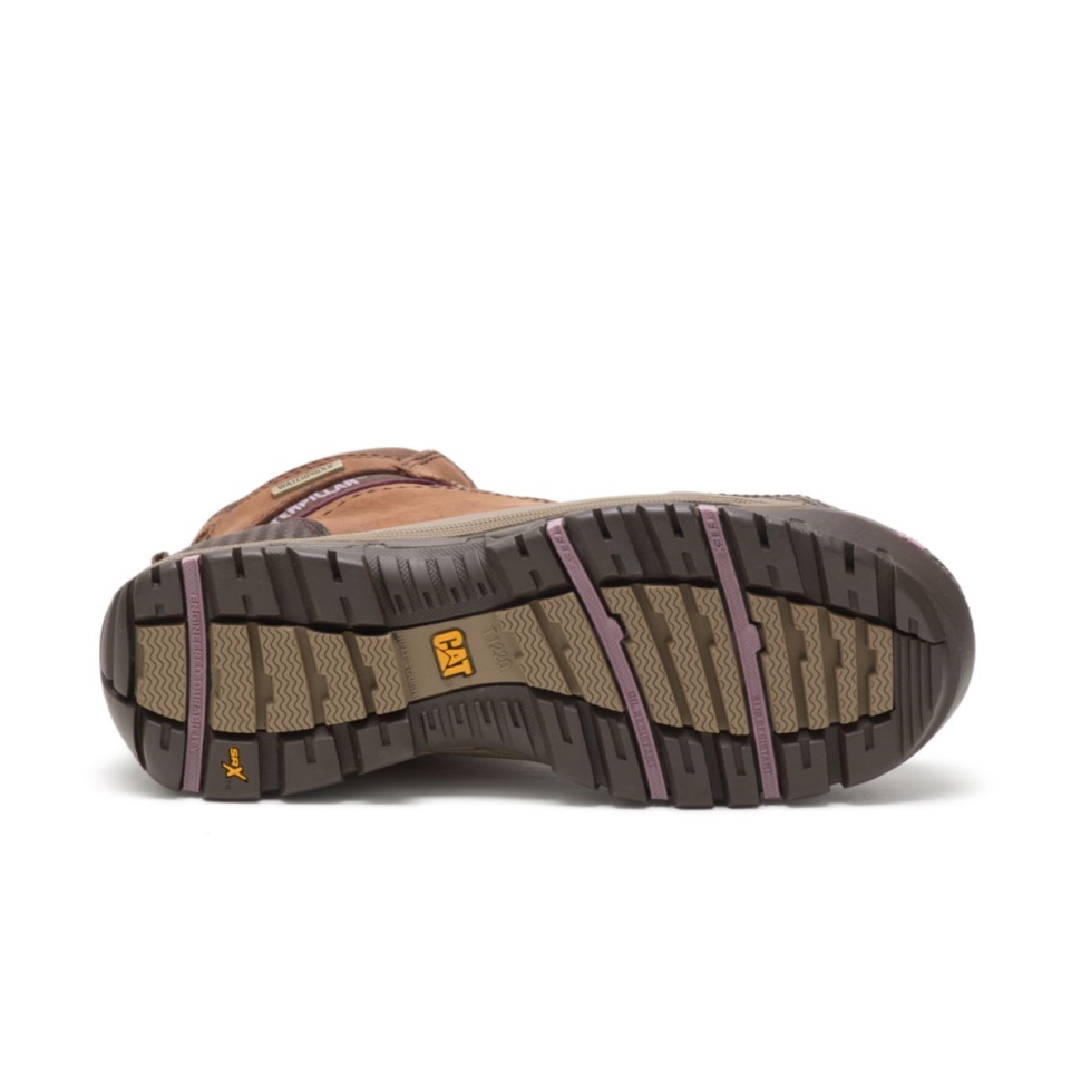 Bottes De Travail Imperméables à Bout Composite Imperméables Pour Femmes Marron Chaussures De Chat