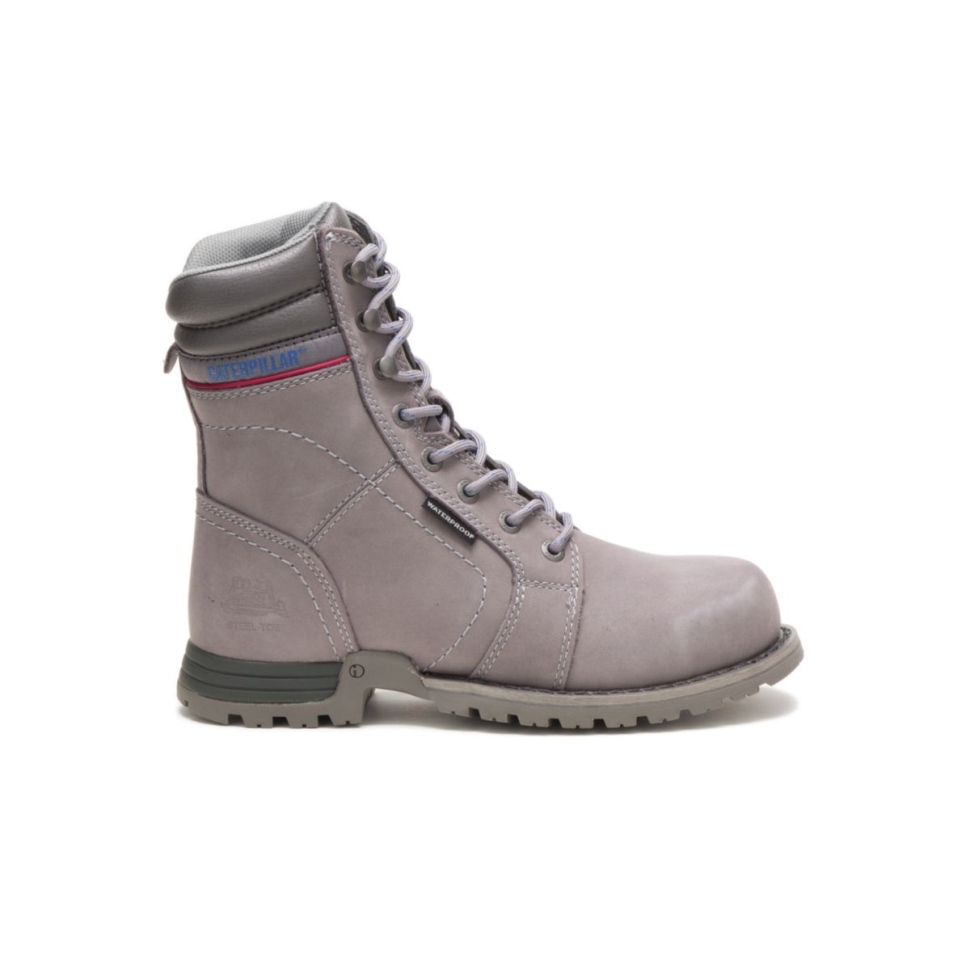 Bottes De Travail Imperméables à Embout Dacier Echo Pour Femmes Gris Givré Chaussures De Chat