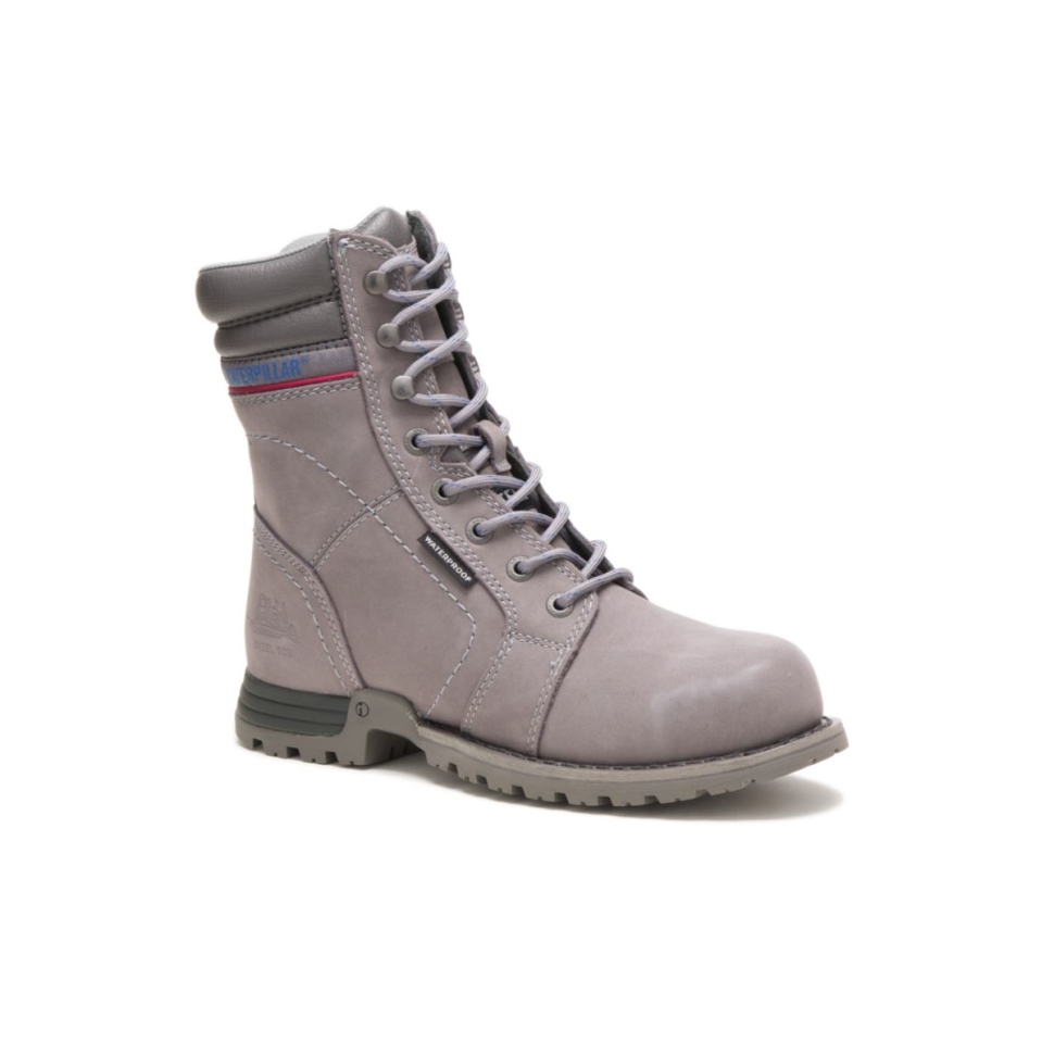 Bottes De Travail Imperméables à Embout D\acier Echo Pour Femmes Gris Givré Chaussures De Chat