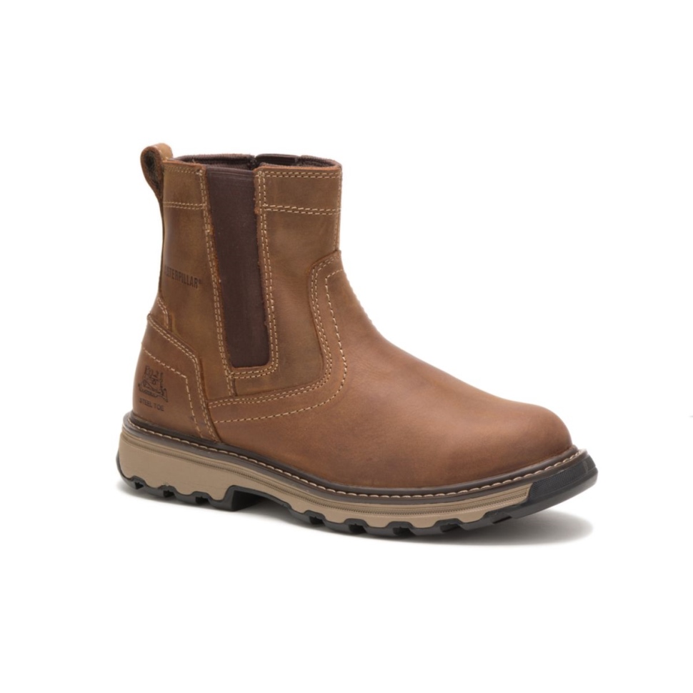Bottes De Travail Pelton à Embout D\acier Marron Pour Chat