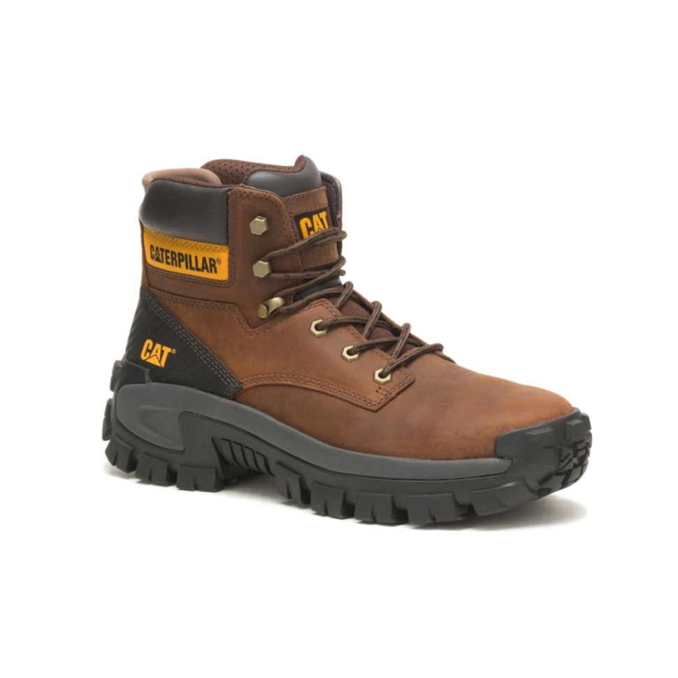 Bottes De Travail à Embout D\acier Pour Hommes Marron Foncé Chaussures De Chat