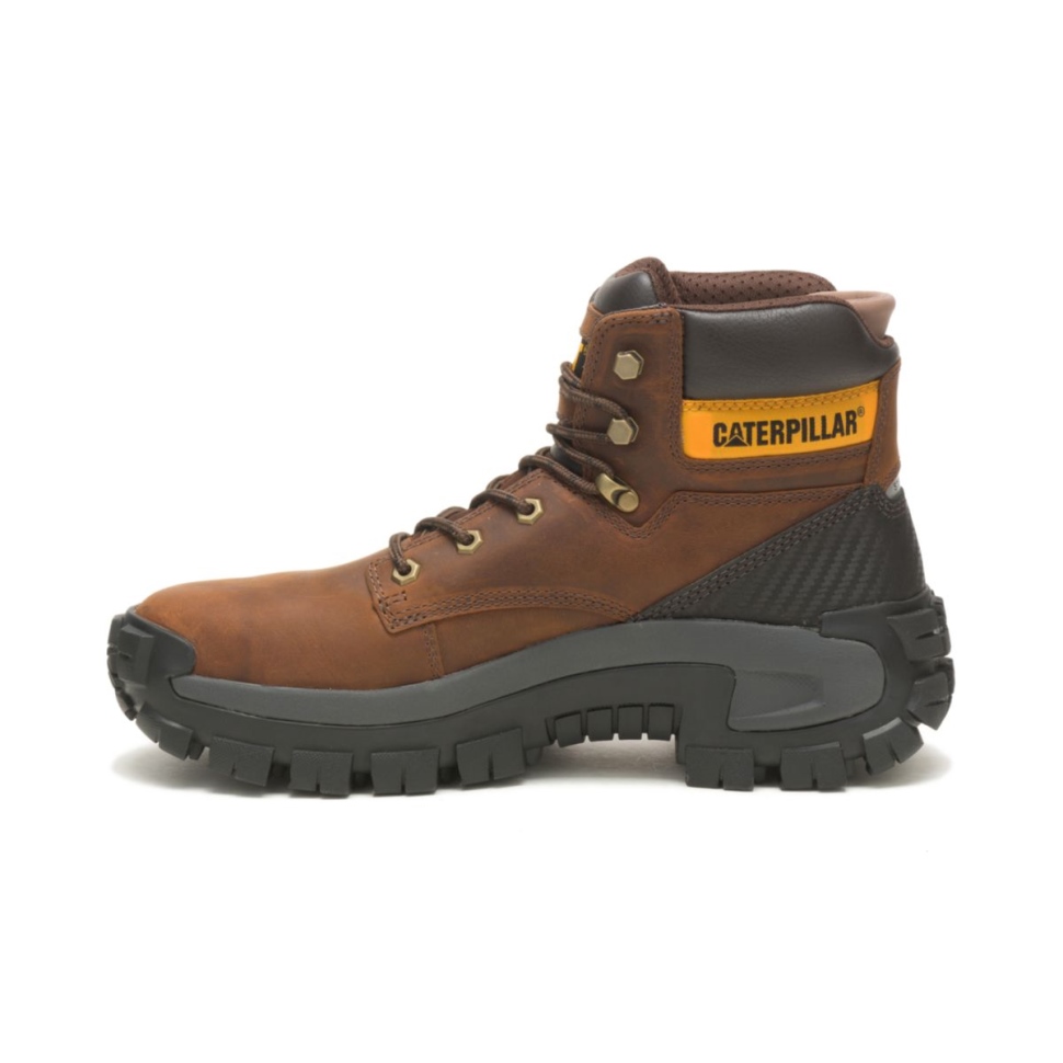 Bottes De Travail à Embout D\acier Pour Hommes Marron Foncé Chaussures De Chat
