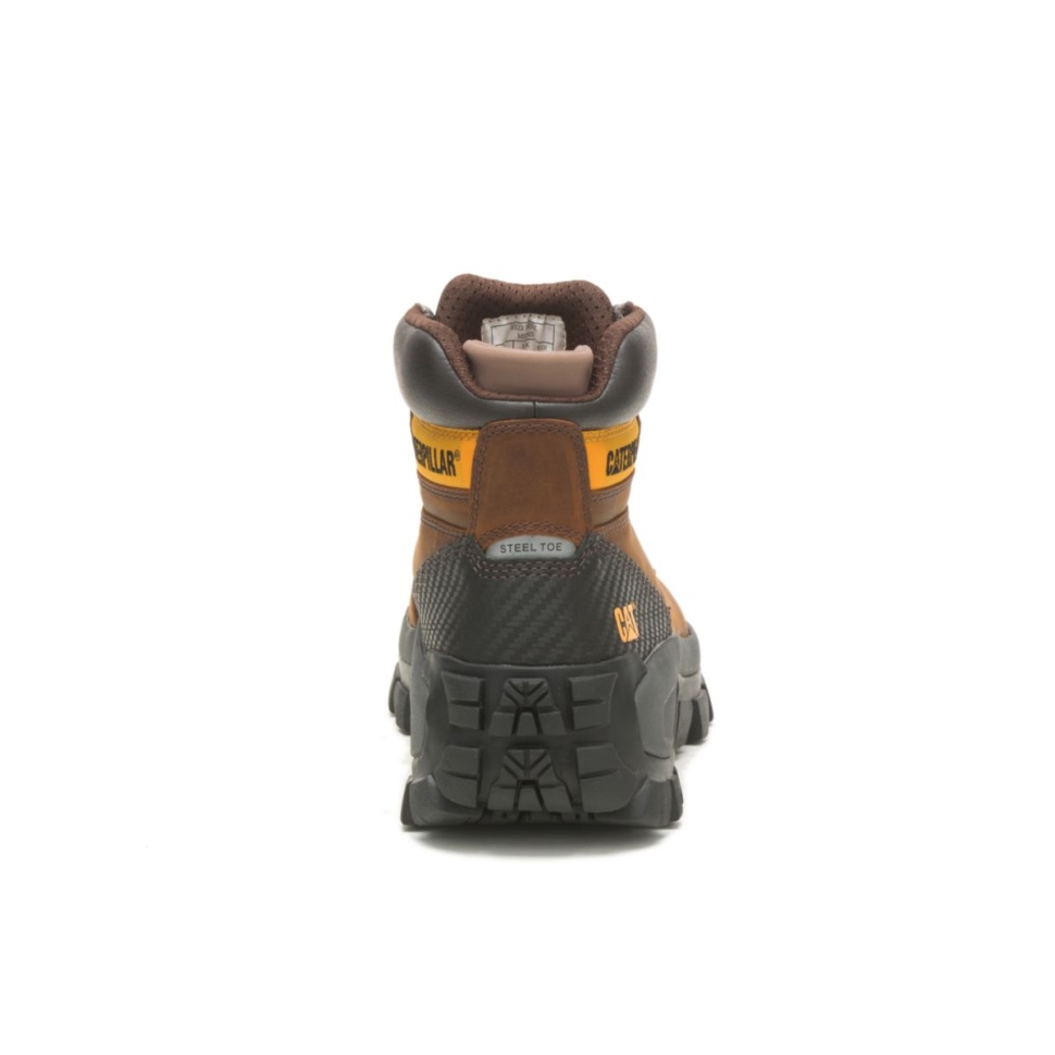 Bottes De Travail à Embout D\acier Pour Hommes Marron Foncé Chaussures De Chat