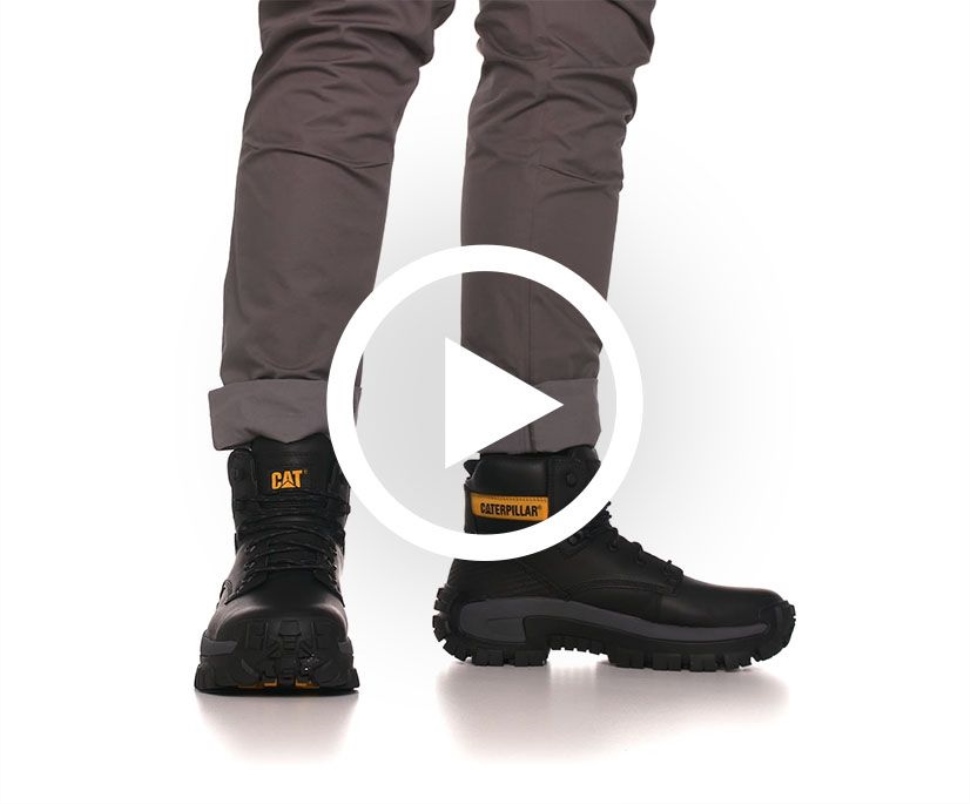 Bottes De Travail à Embout D\acier Pour Hommes Marron Foncé Chaussures De Chat