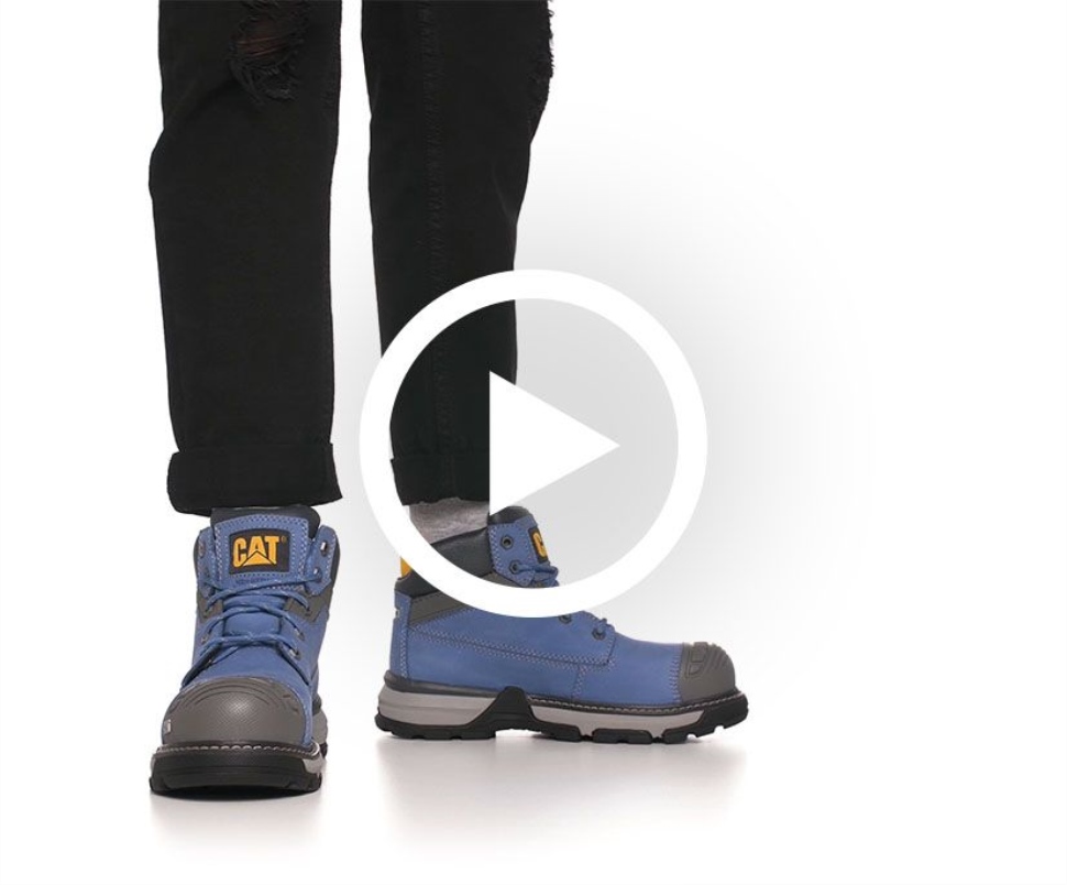 Cat Chaussures Blue Heaven Pour Femme Excavatrice Superlite Botte De Travail étanche