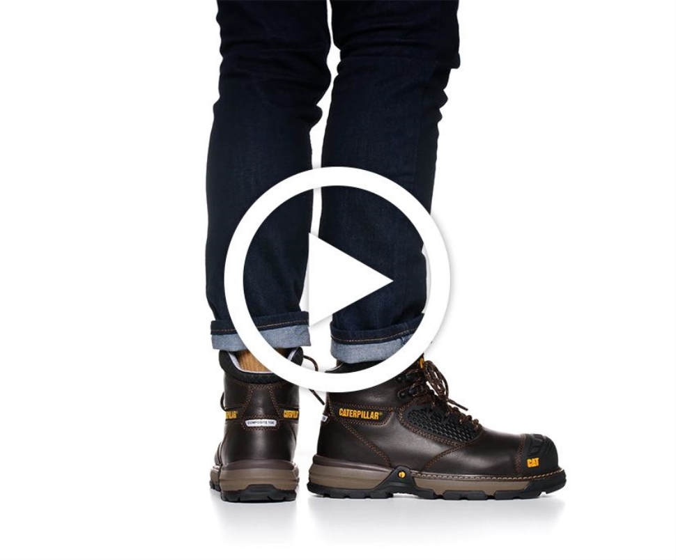 Cat Chaussures Hommes Pelle Superlite Cool Carbone Composite Orteil Botte De Travail Noir