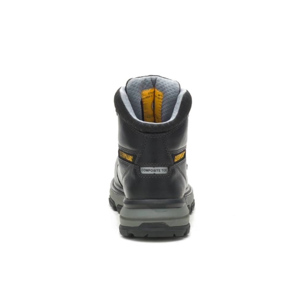 Cat Chaussures Noir Femme Pelle Superlite Cool Botte De Travail En Composite De Carbone