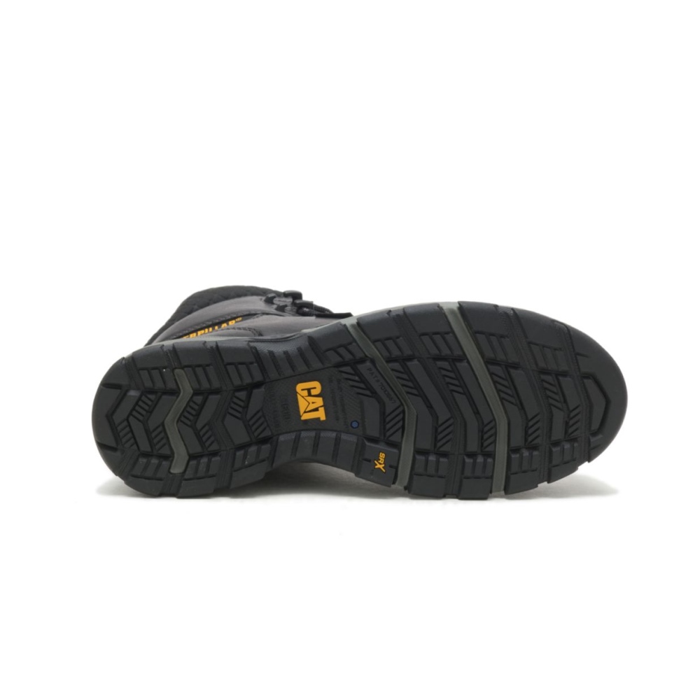 Cat Chaussures Noir Femme Pelle Superlite Cool Botte De Travail En Composite De Carbone