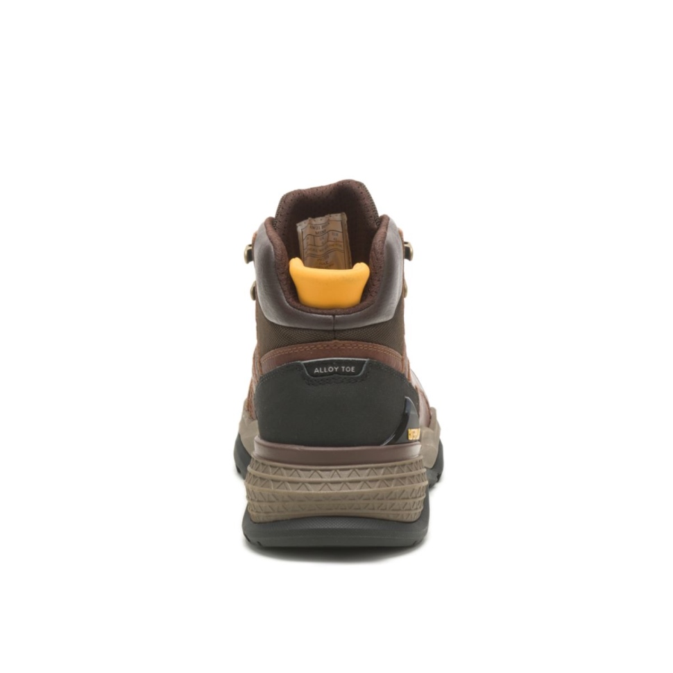 Cat Chaussures Pour Hommes Provoque Mi Imperméable Alliage Orteil Botte De Travail Chêne