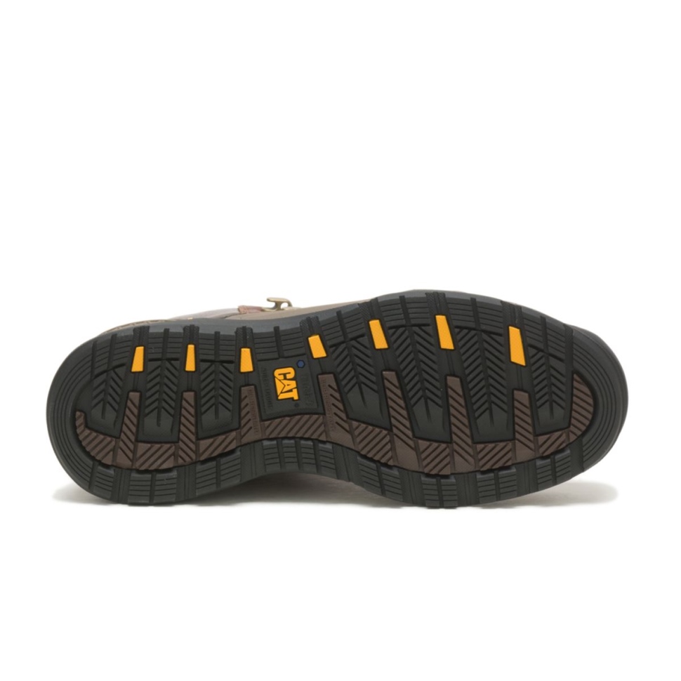 Cat Chaussures Pour Hommes Provoque Mi Imperméable Alliage Orteil Botte De Travail Chêne