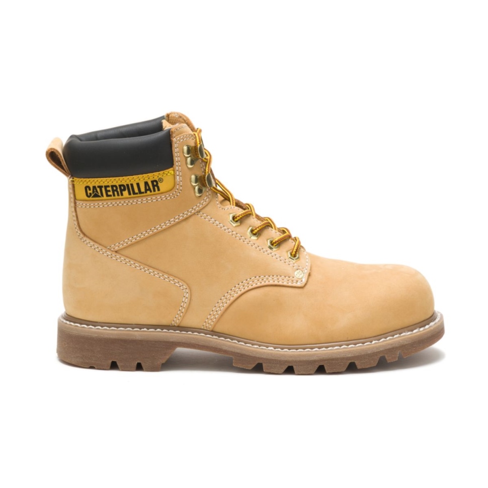 Cat Shoe Honey Nubuck Botte De Travail à Bout En Acier Pour Hommes