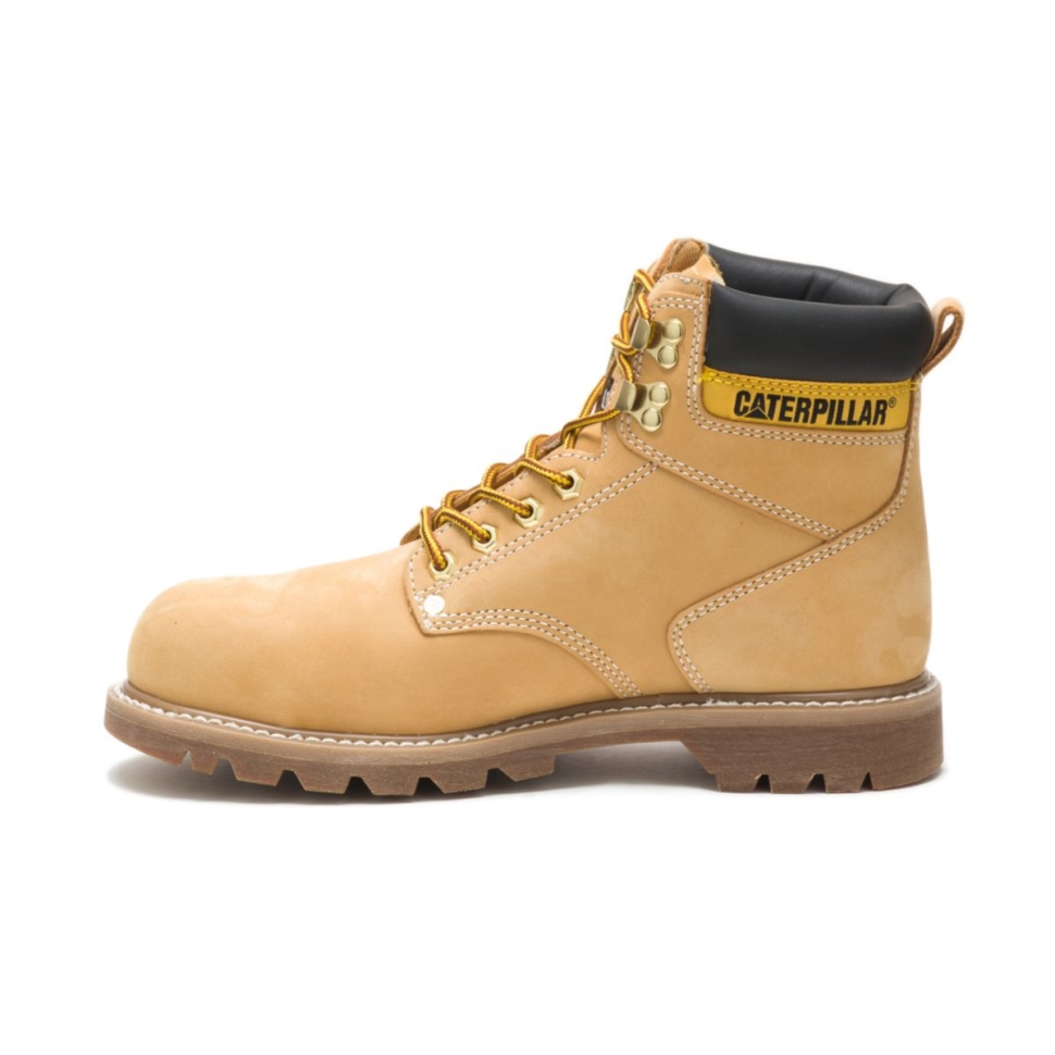 Cat Shoe Honey Nubuck Botte De Travail à Bout En Acier Pour Hommes