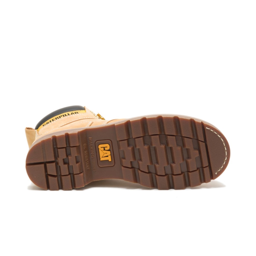 Cat Shoe Honey Nubuck Botte De Travail à Bout En Acier Pour Hommes