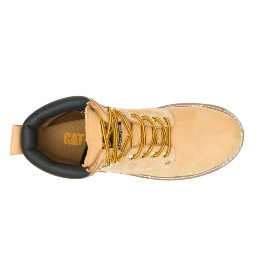 Cat Shoe Honey Nubuck Botte De Travail à Bout En Acier Pour Hommes