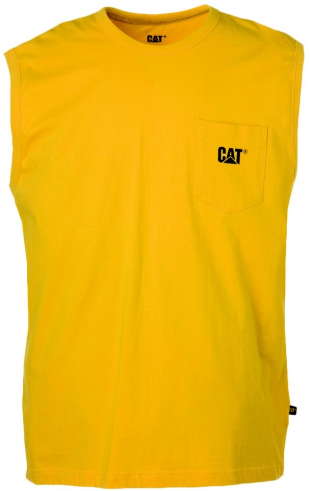 Cat Shoe T-shirt à Poche Sans Manches Pour Homme Jaune