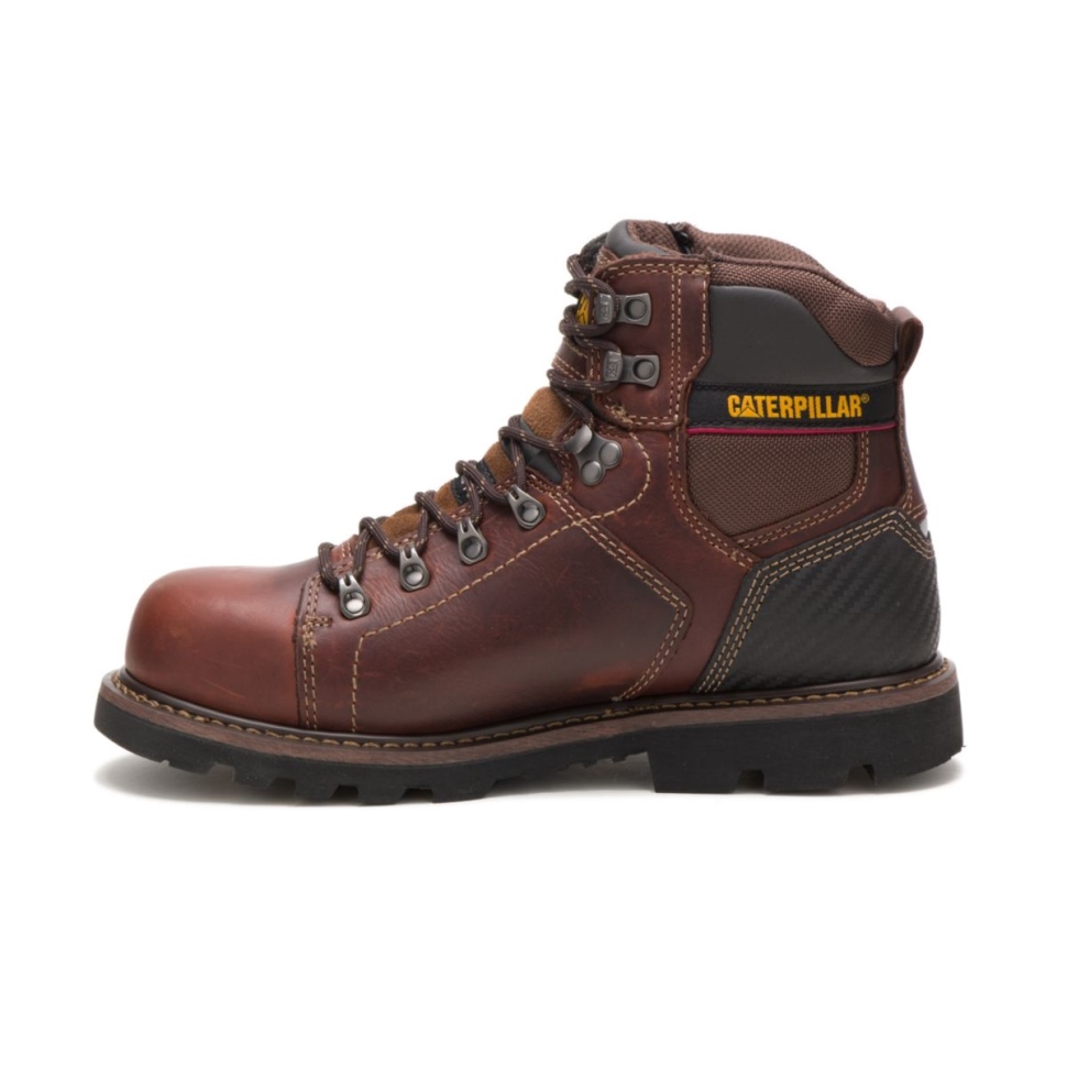 Cat Shoes Alaska 20 Bottes De Travail à Embout D\acier Pour Hommes Marron