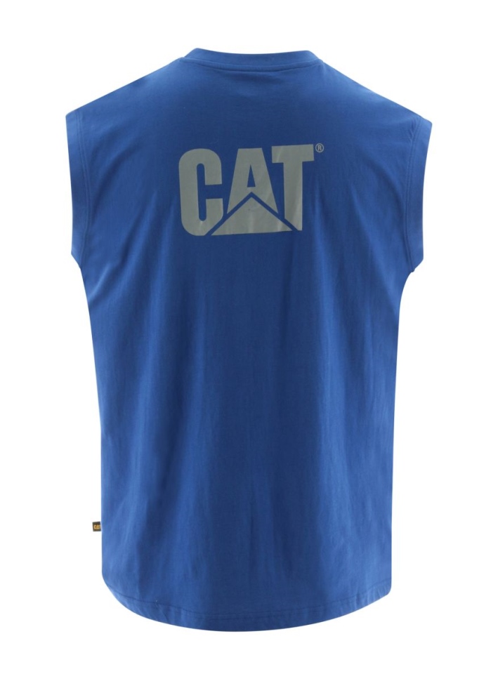 Cat Shoes Bleu Vif T-shirt à Poche Sans Manches Pour Hommes