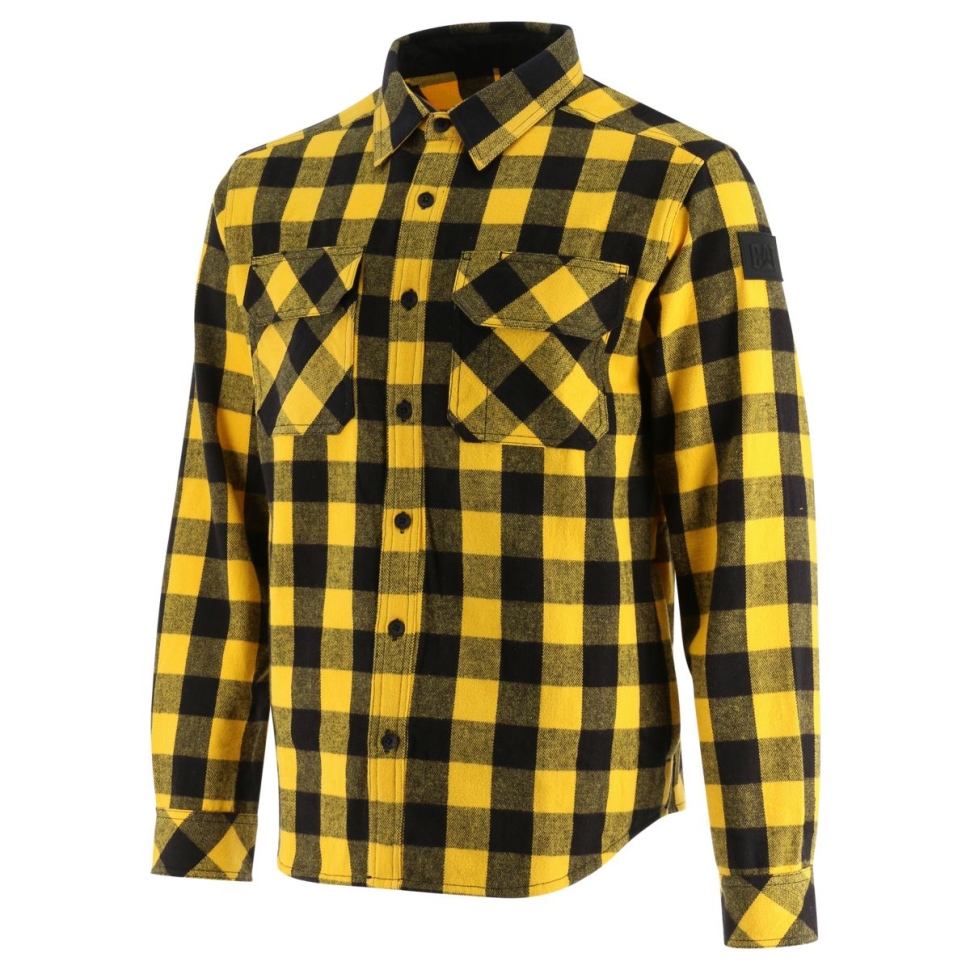 Cat Shoes Chemise épaisse à Carreaux Buffalo Jaune Pour Homme
