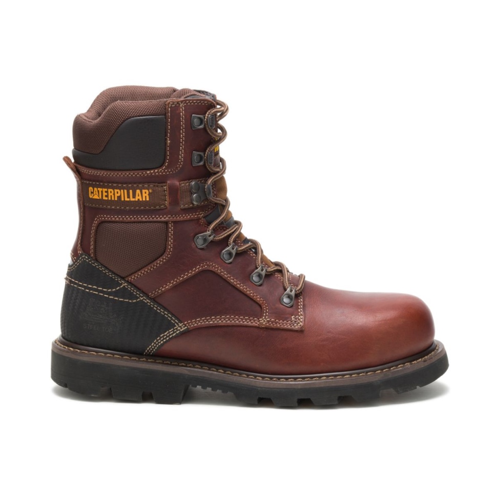 Cat Shoes Indiana 20 Botte De Travail à Embout D\acier Pour Hommes Marron