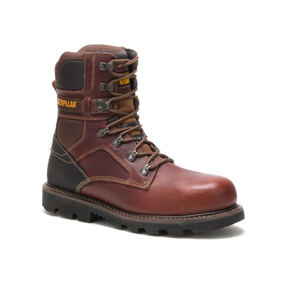 Cat Shoes Indiana 20 Botte De Travail à Embout D\acier Pour Hommes Marron