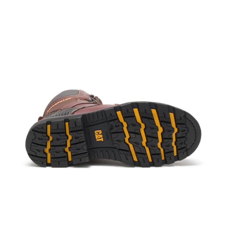 Cat Shoes Indiana 20 Botte De Travail à Embout D\acier Pour Hommes Marron
