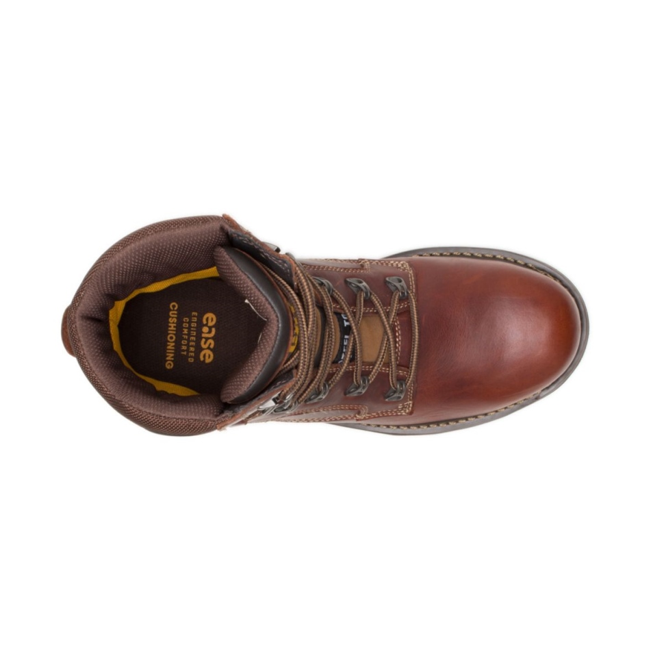Cat Shoes Indiana 20 Botte De Travail à Embout D\acier Pour Hommes Marron