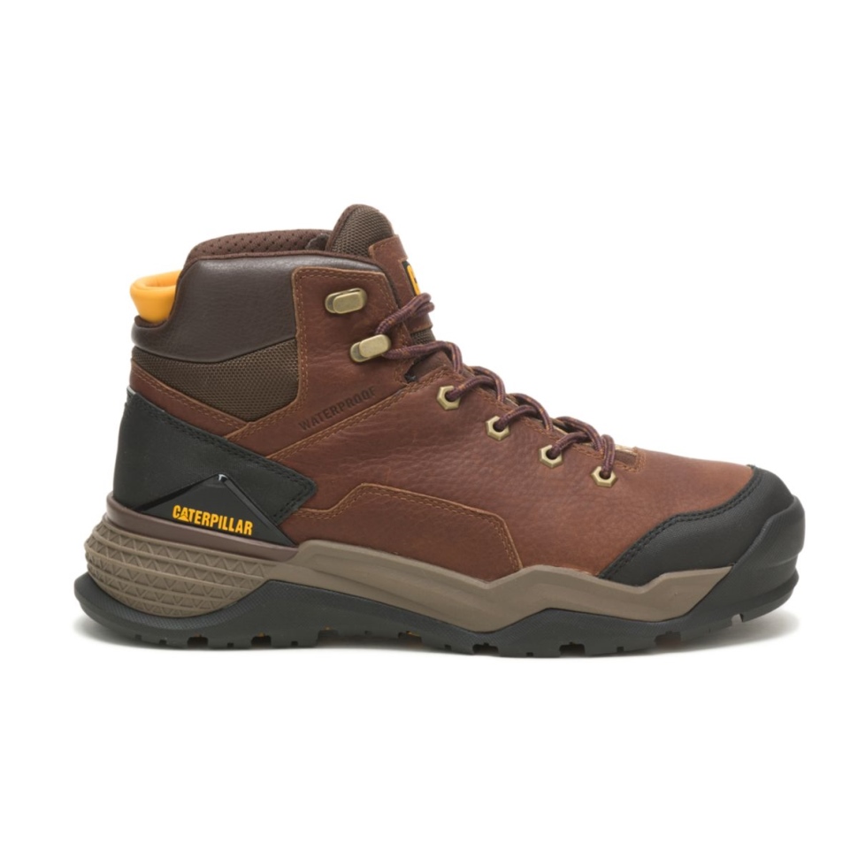 Cat Shoes Oak Botte De Travail Mi-haute Imperméable Pour Hommes