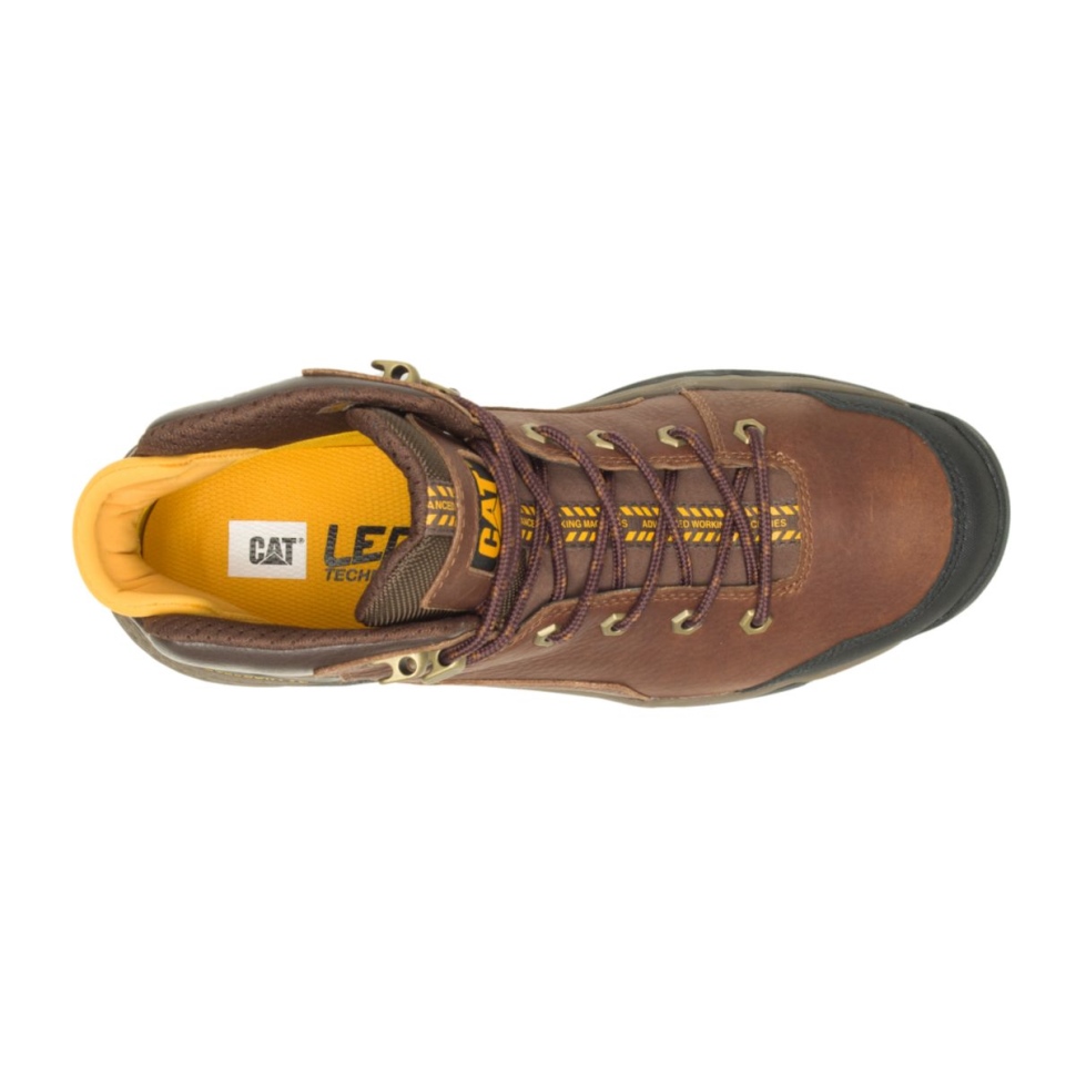 Cat Shoes Oak Botte De Travail Mi-haute Imperméable Pour Hommes