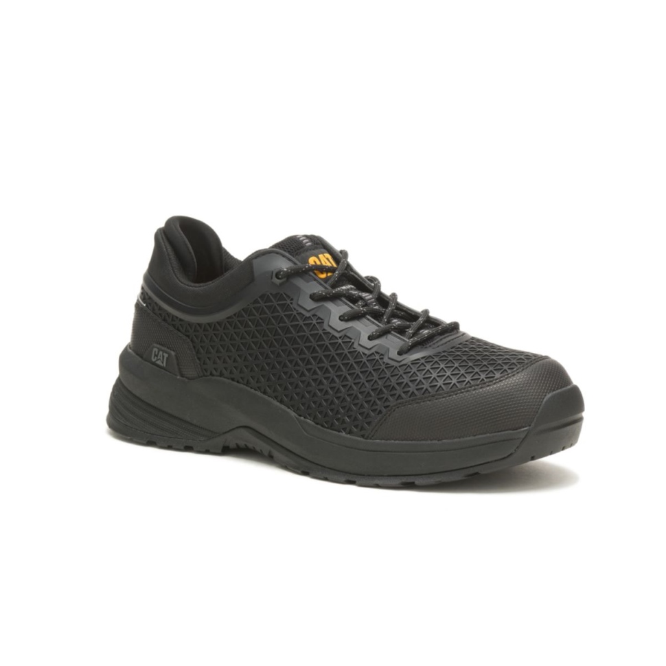 Cat Shoes Streamline 20 Chaussure De Travail à Embout Composite Pour Hommes Noir-noir