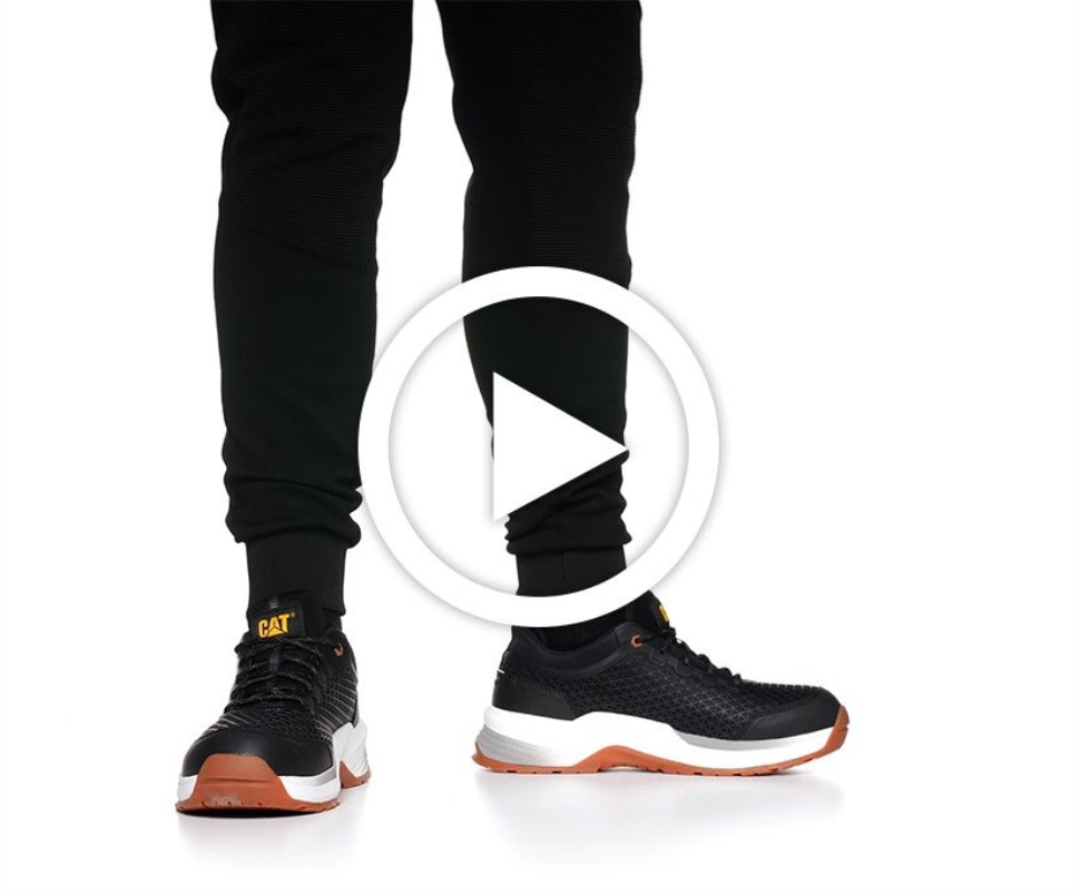 Cat Shoes Streamline 20 Chaussure De Travail à Embout Composite Pour Hommes Noir-noir
