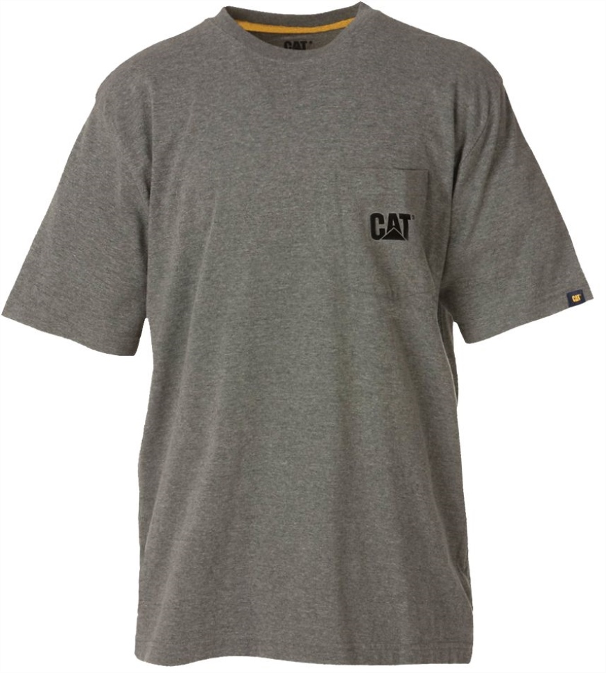 Cat Shoes T-shirt à Poche Marque Pour Hommes Gris Chiné Foncé