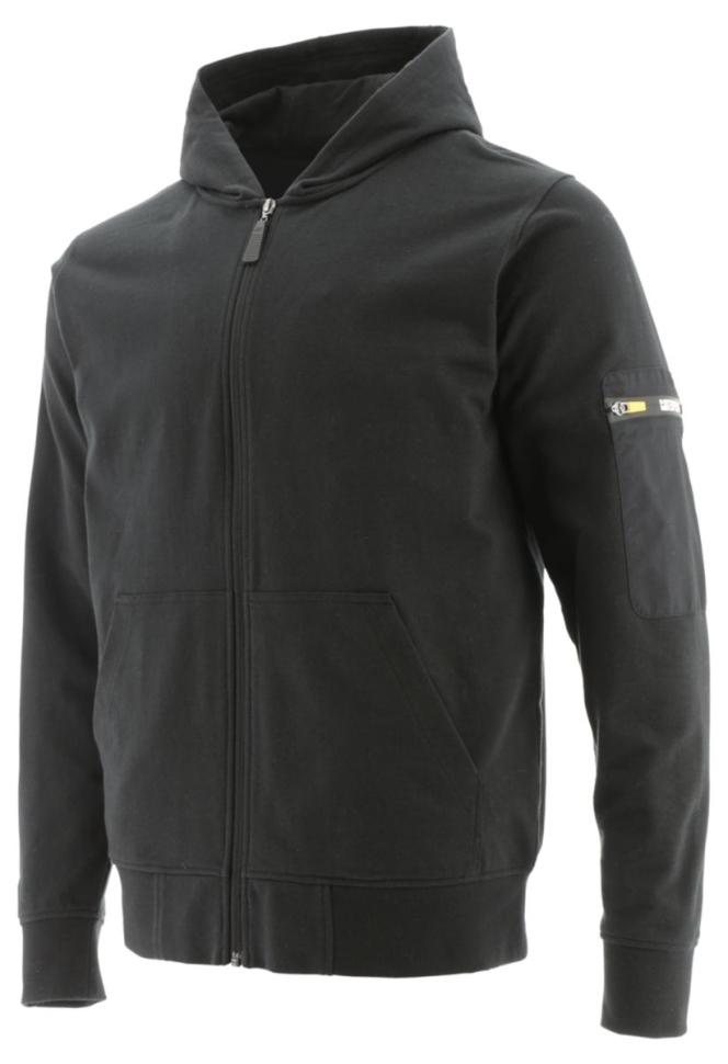 Chandail à Capuchon Zippé Loopback Pour Hommes Noirs Cat Shoes