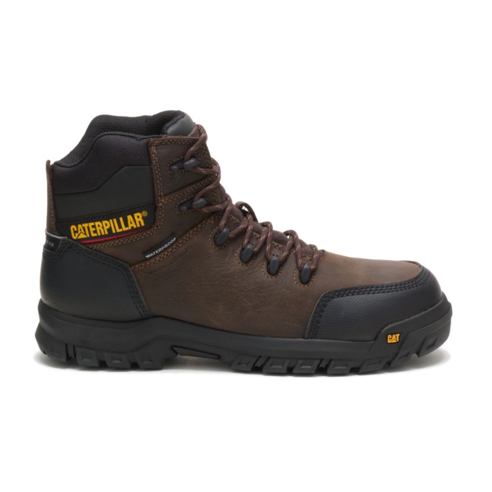 Chat Chaussures Hommes Résorption étanche Composite Orteil Botte De Travail Joint Marron