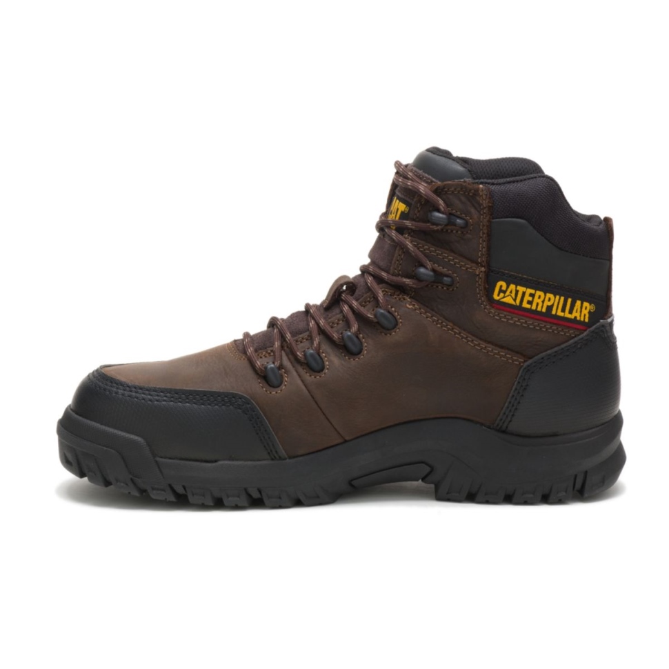 Chat Chaussures Hommes Résorption étanche Composite Orteil Botte De Travail Joint Marron