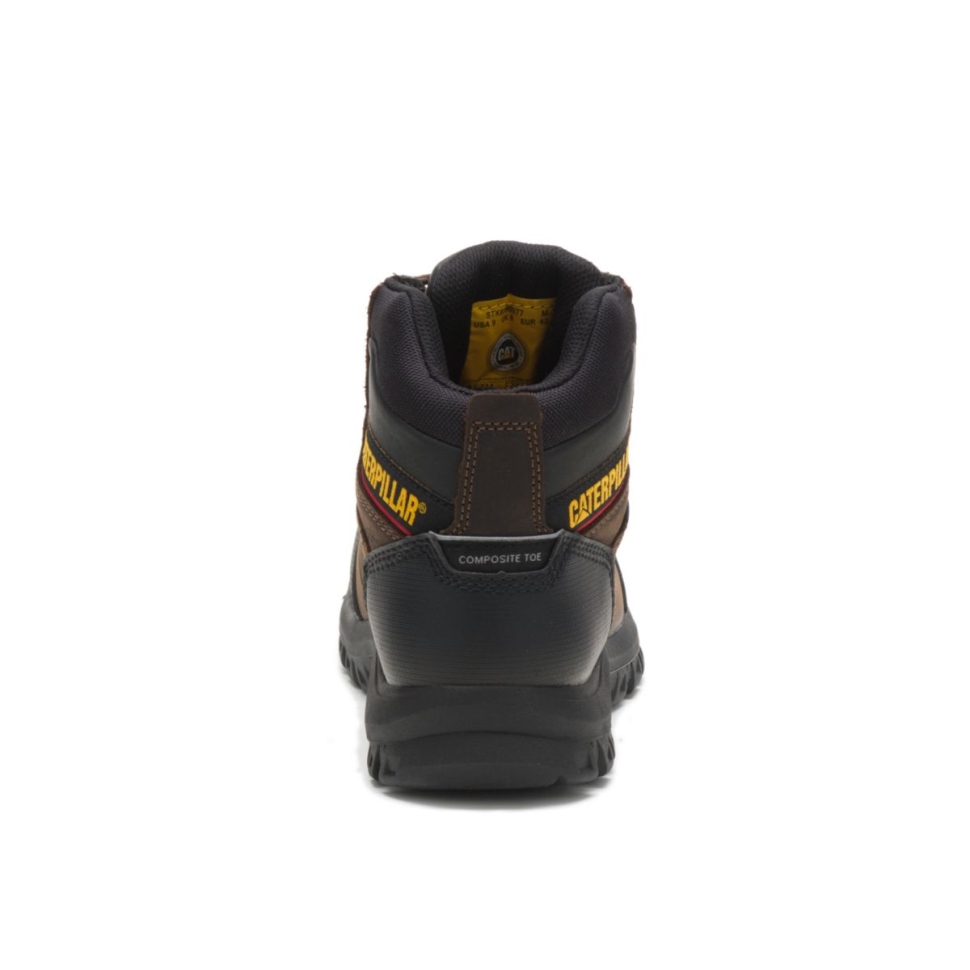 Chat Chaussures Hommes Résorption étanche Composite Orteil Botte De Travail Joint Marron