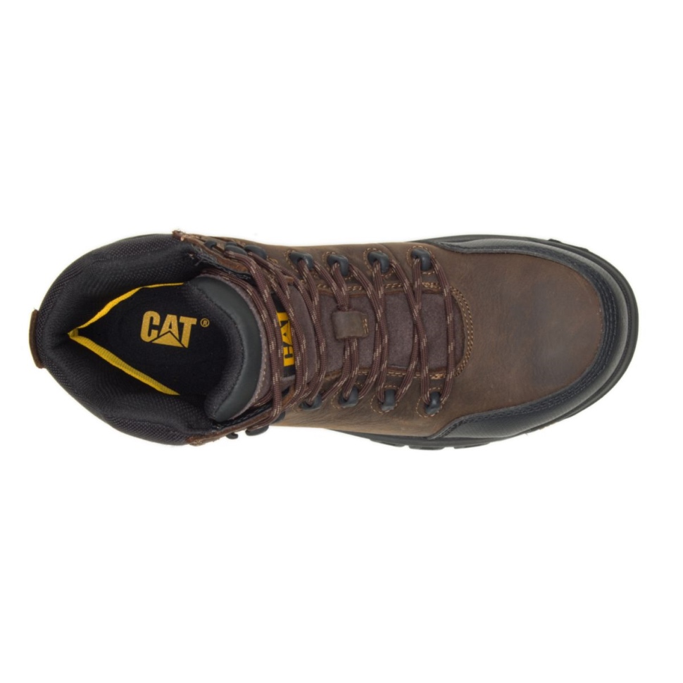 Chat Chaussures Hommes Résorption étanche Composite Orteil Botte De Travail Joint Marron